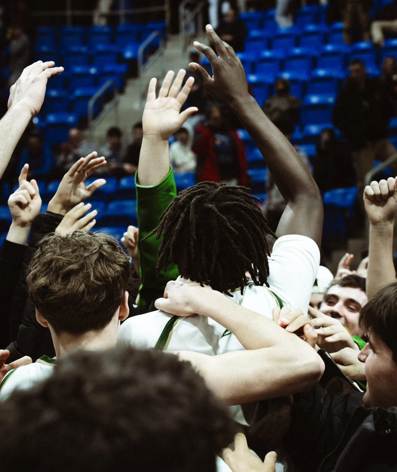 Abdou Toure celebrating with teammates