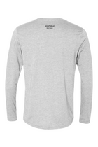 Goatville Long Sleeve Tee - Heather White - New Haven (Back)