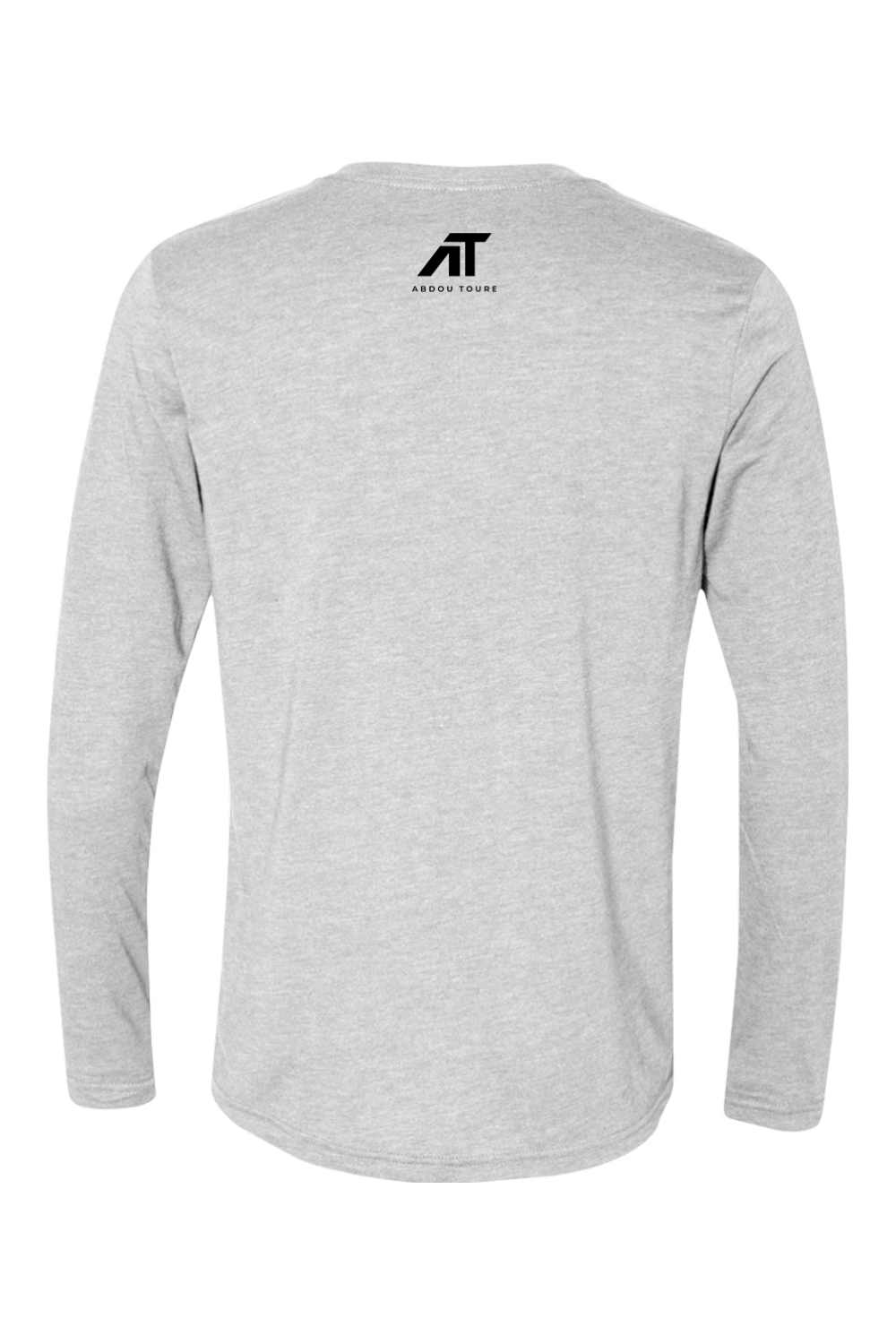 Abdou Toure Long Sleeve Tee - Heather White (with Abdou Logo + Name)